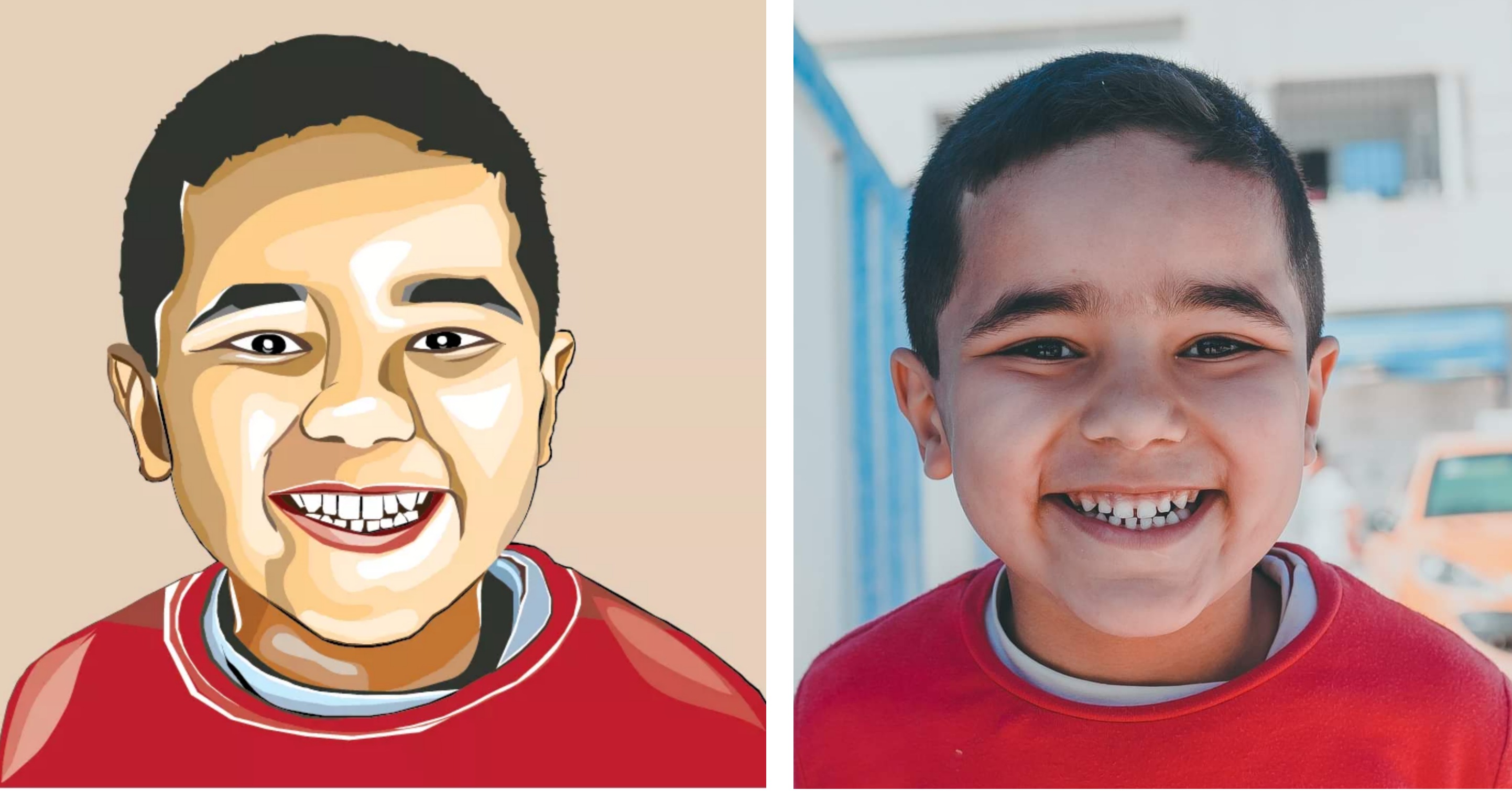I will draw cartoon vector portrait traceable for your photo