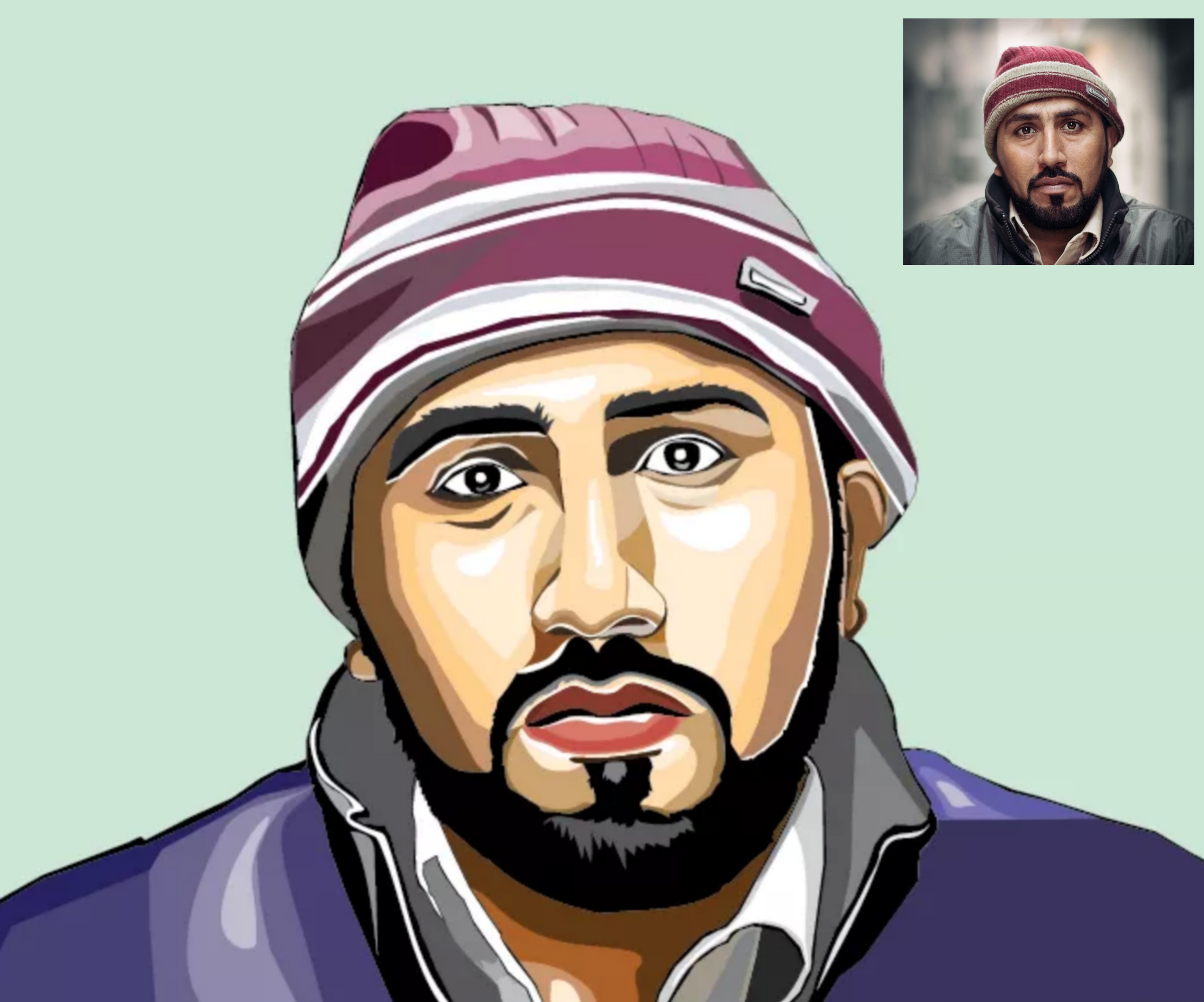 I will draw cartoon vector portrait traceable for your photo