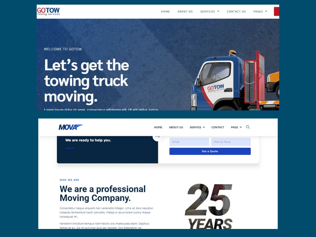 I will do logistics, cargo, trucking, dispatch, freight broker, transportation website