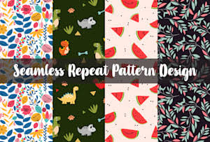 I will design Seamless Pattern design with Photo or Logo