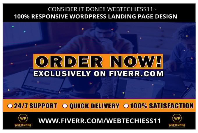 I will do WordPress landing page design or one page website