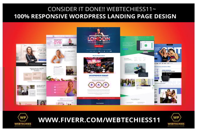 I will do WordPress landing page design or one page website