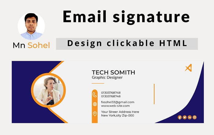 clickable email signature with HTML 6 hours
