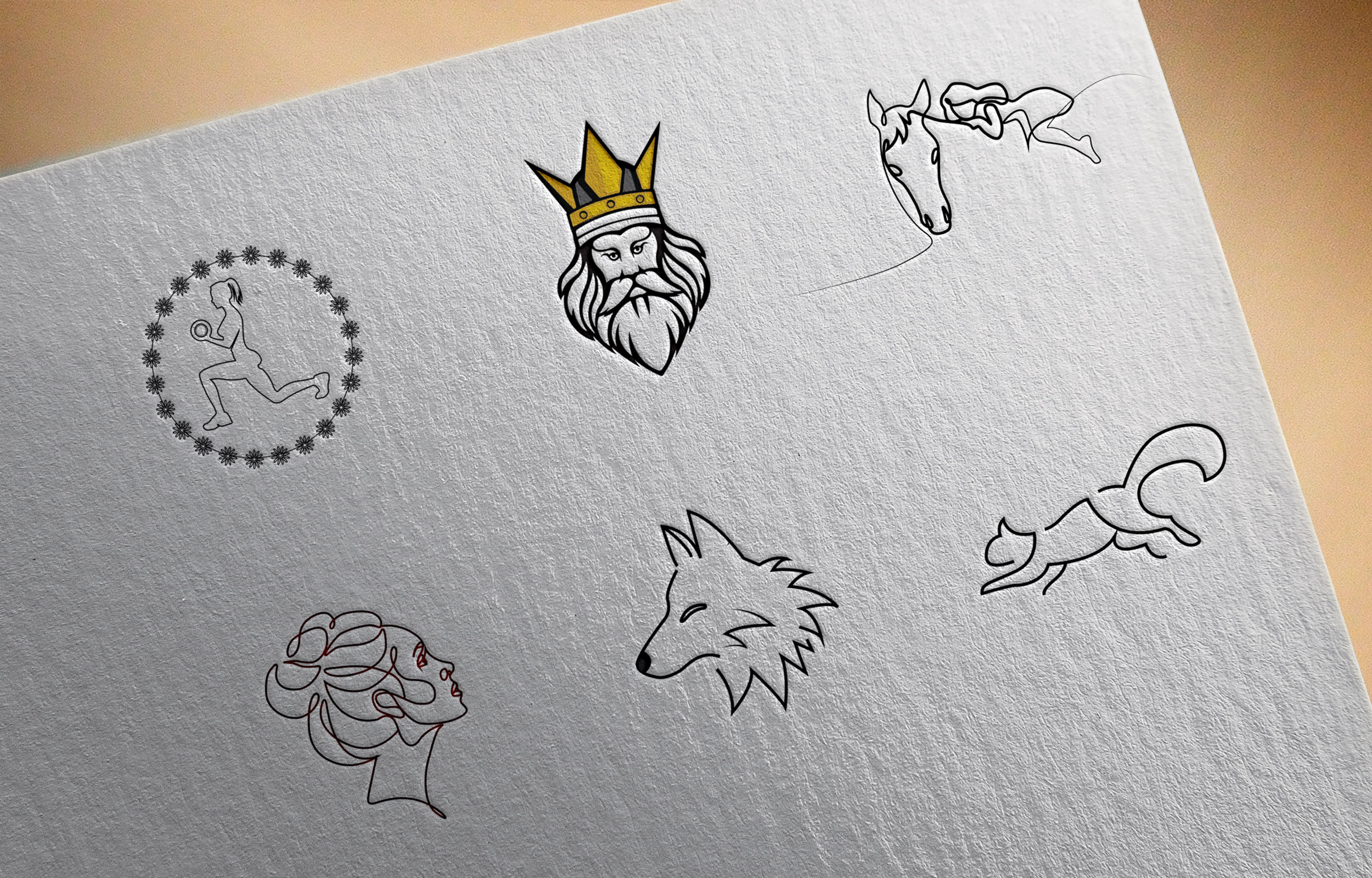 I will design single line art logo