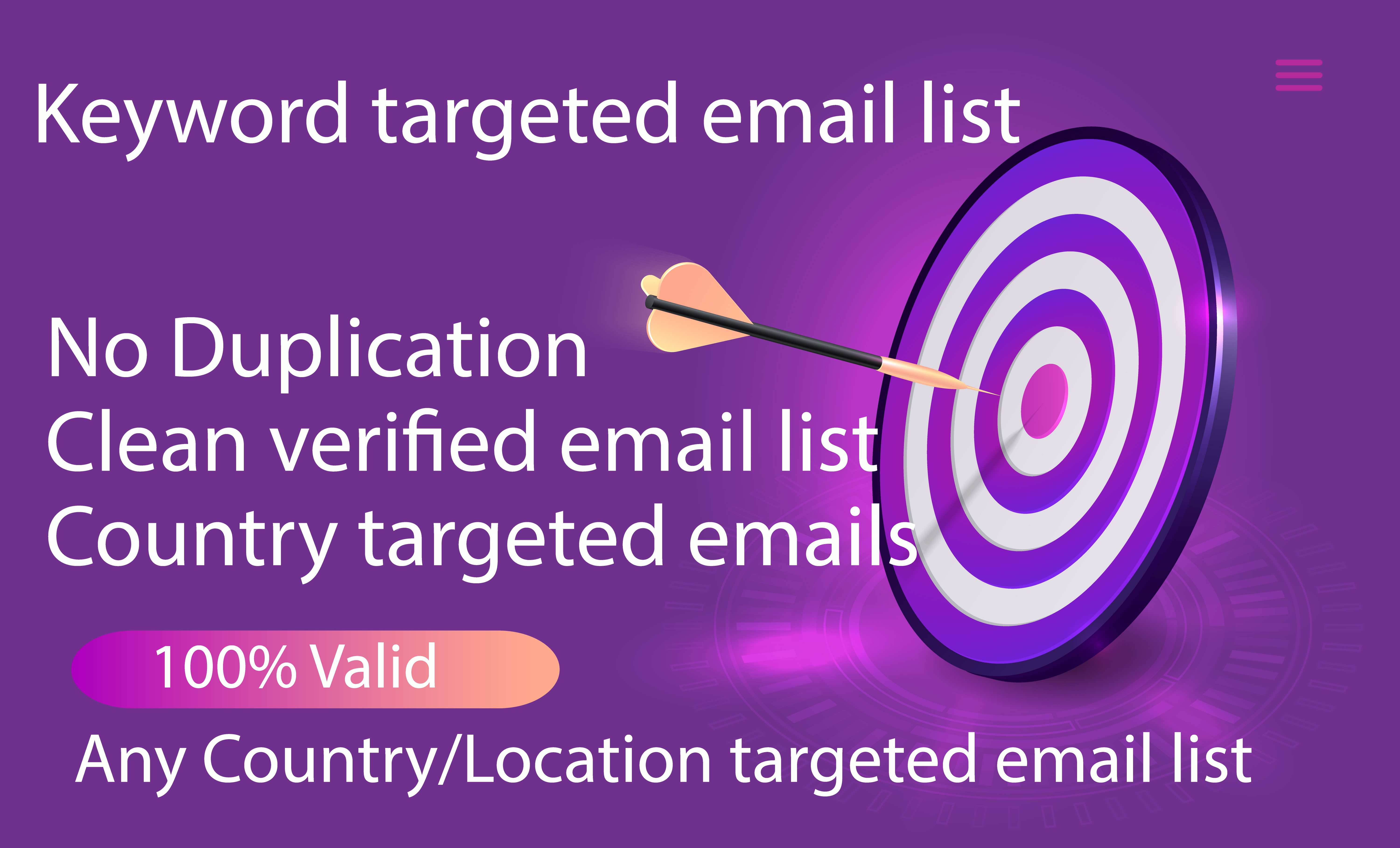 I will collect 5000 niche targeted email list for your business