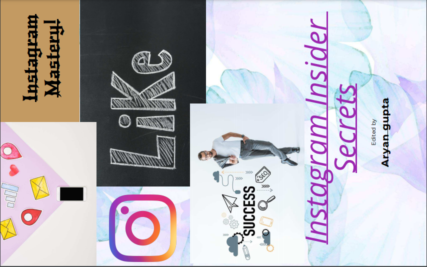 Instagram mastery e-book with beautiful background and HQ images.