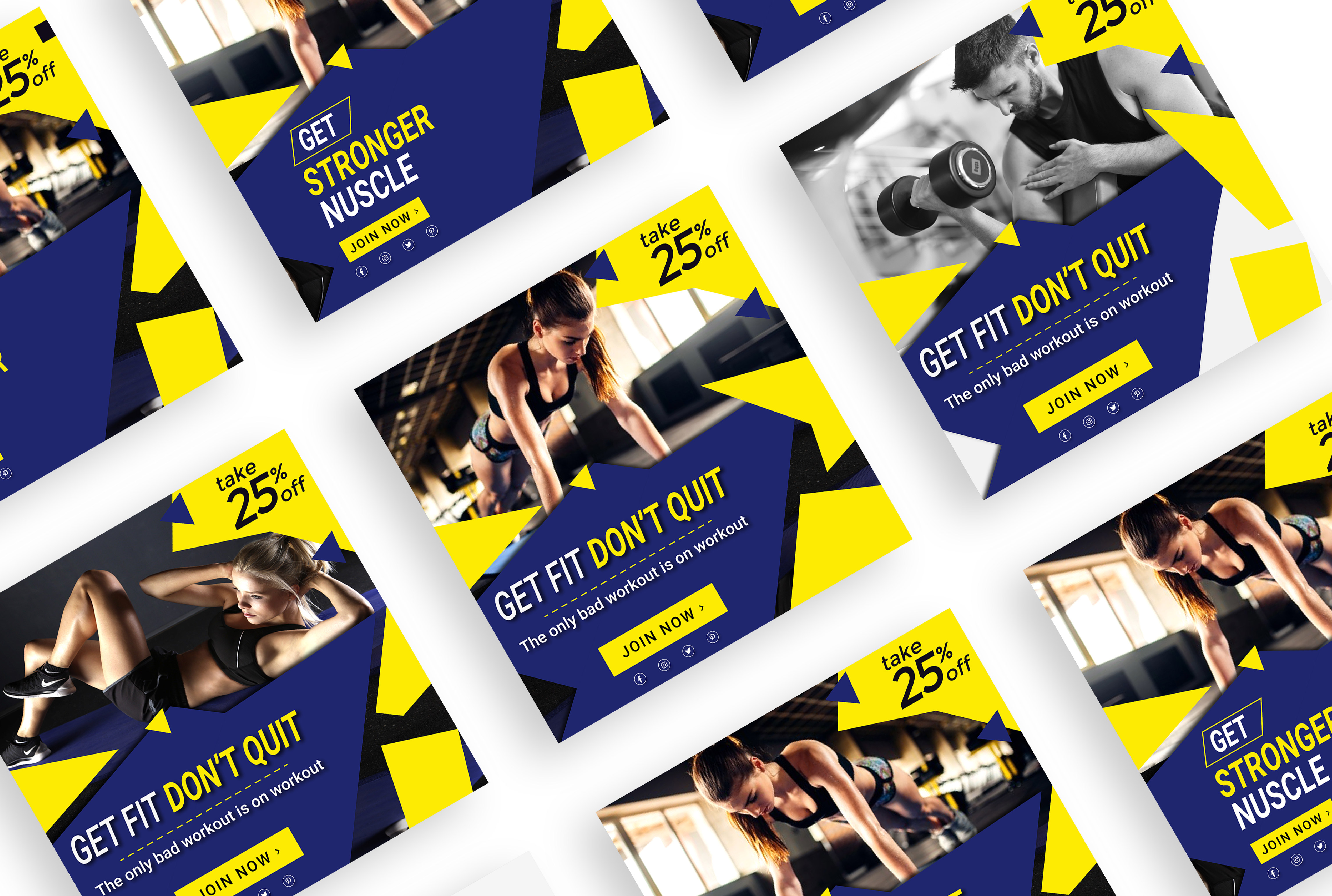 I will creative 10 pro awesome Roll-up banner and social media post design with in 24 hour service