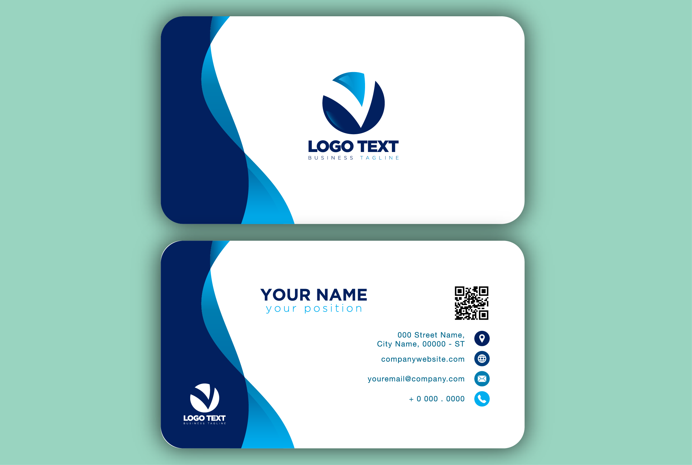 I will create a professional business card design for your brand