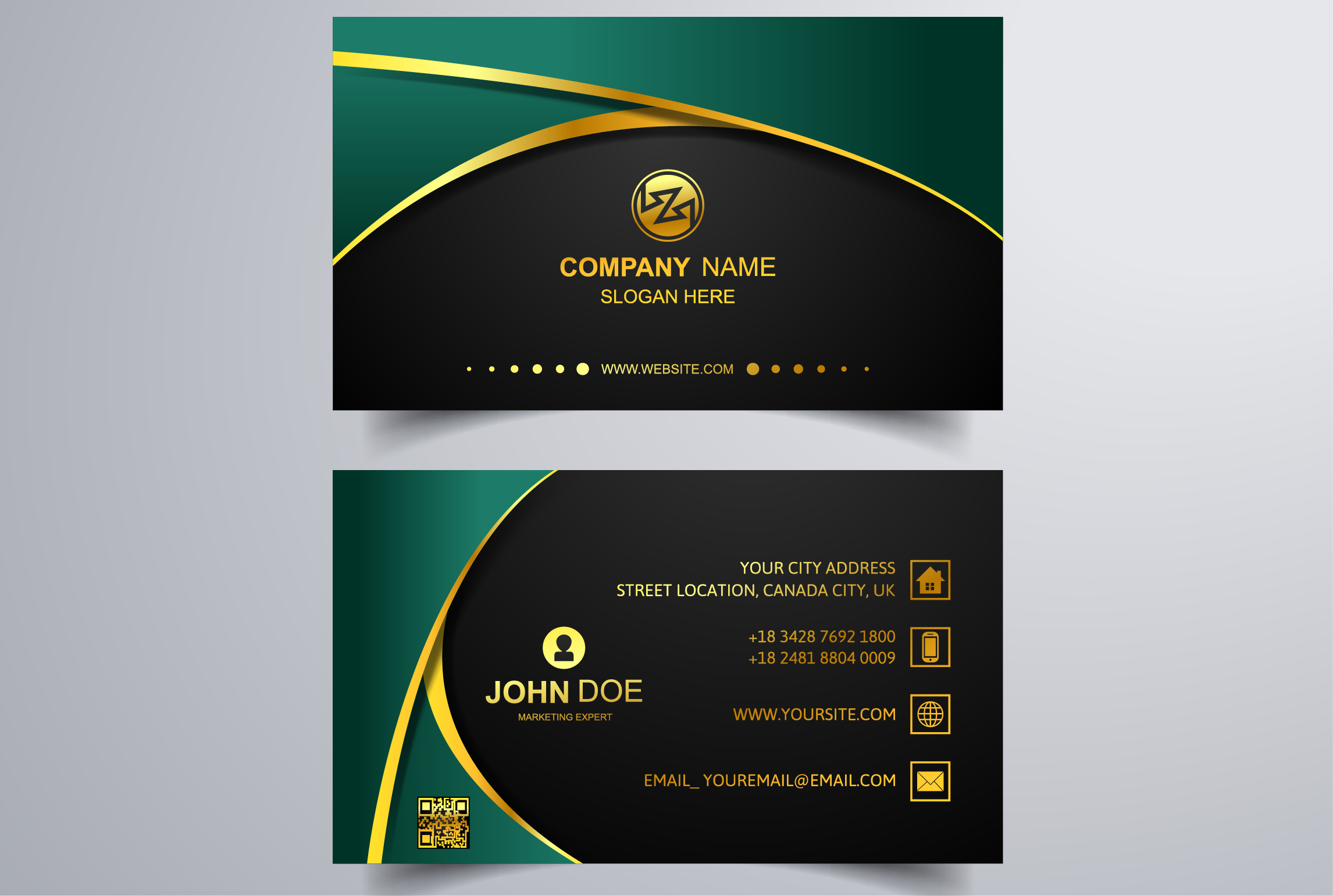 I will create a professional business card design for your brand