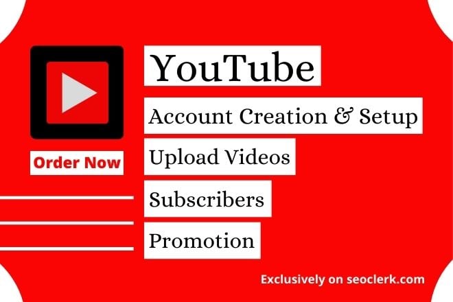 I will Manage, Set-Up and upload your videos to youtube