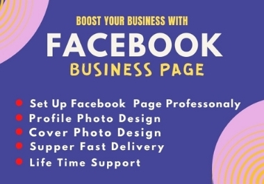 Create and design facebook business page professional...