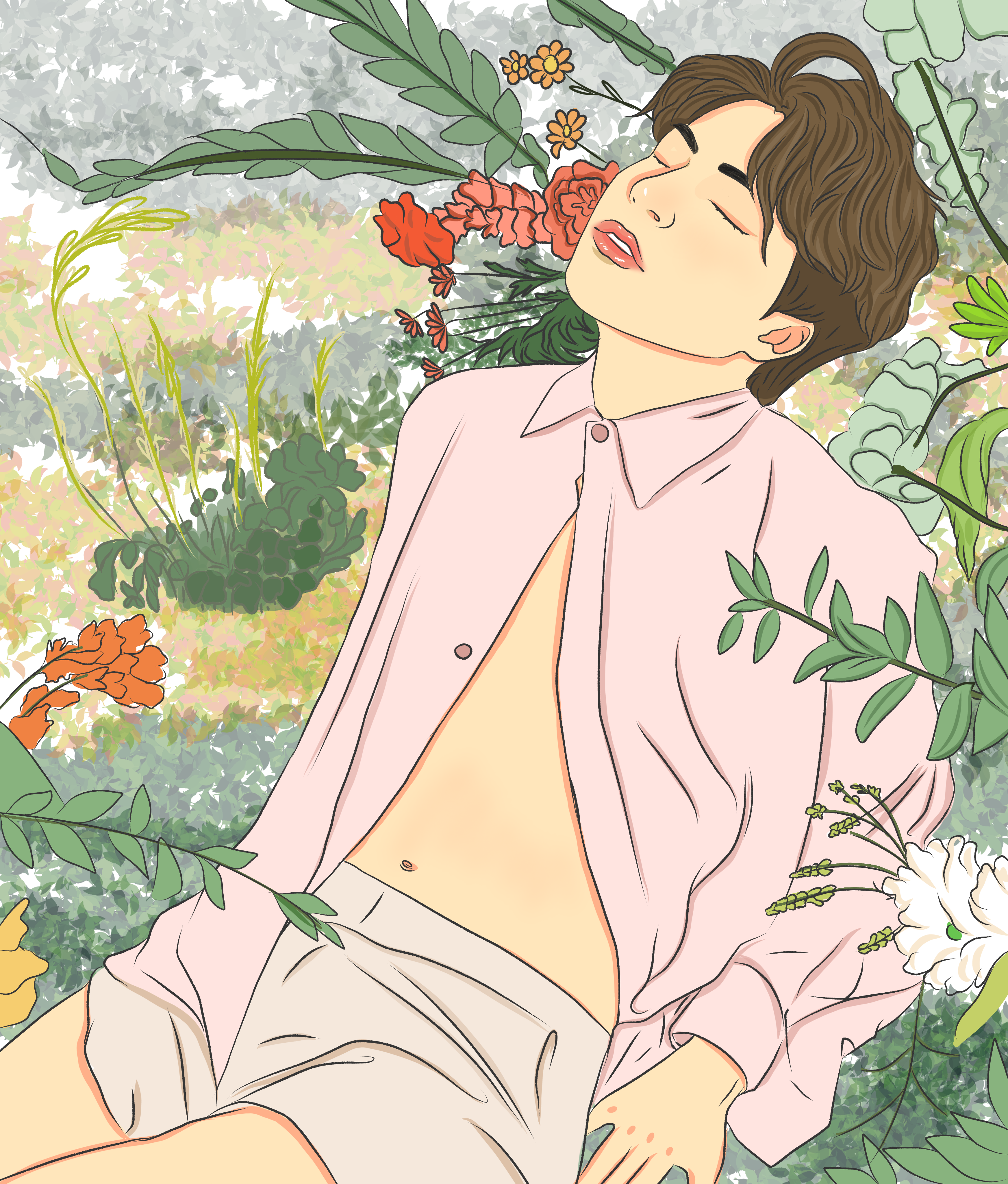 Simple caricature anime drawing cartoon for gift. I can design you some character too.