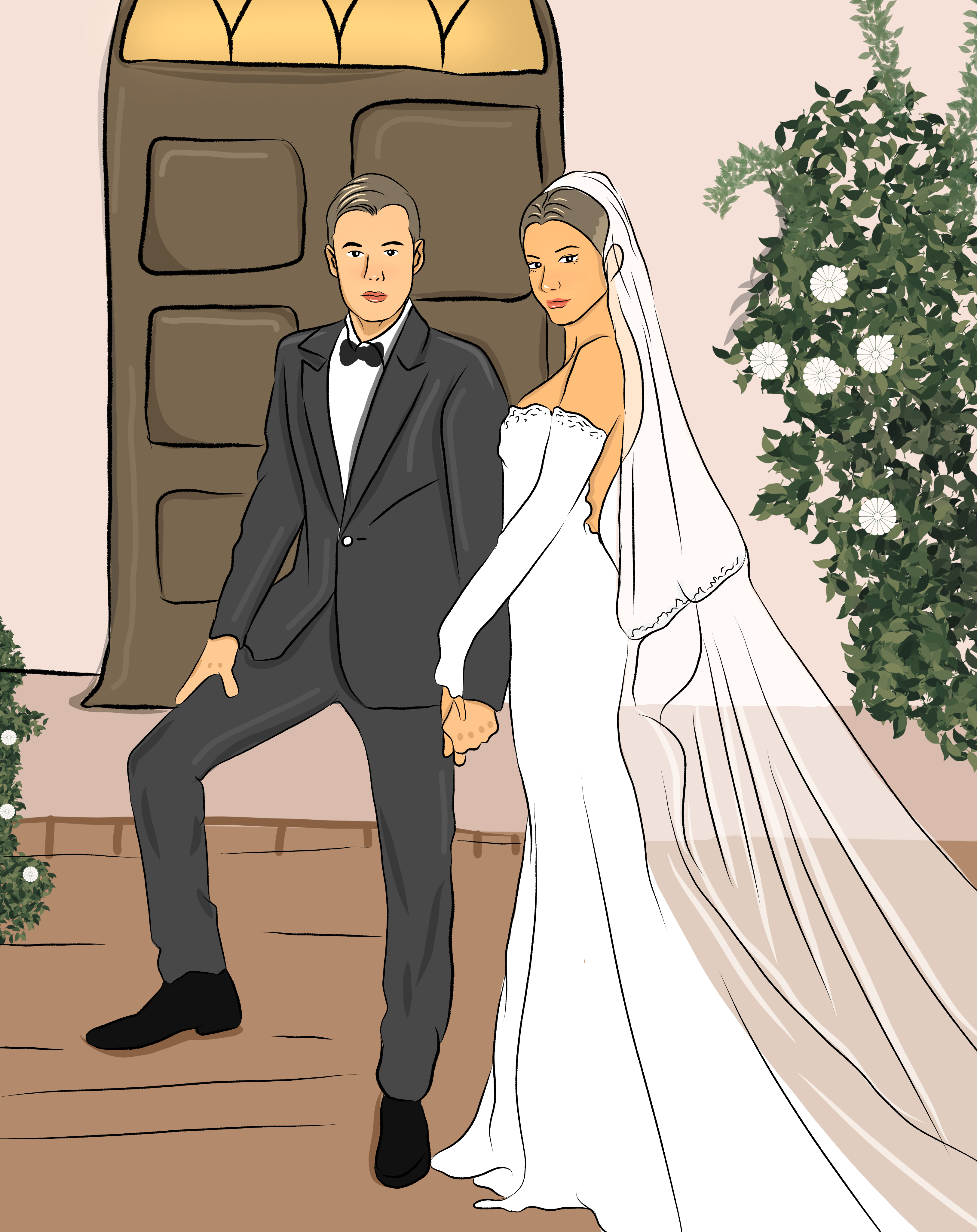 Simple caricature anime drawing cartoon for gift. I can design you some character too.