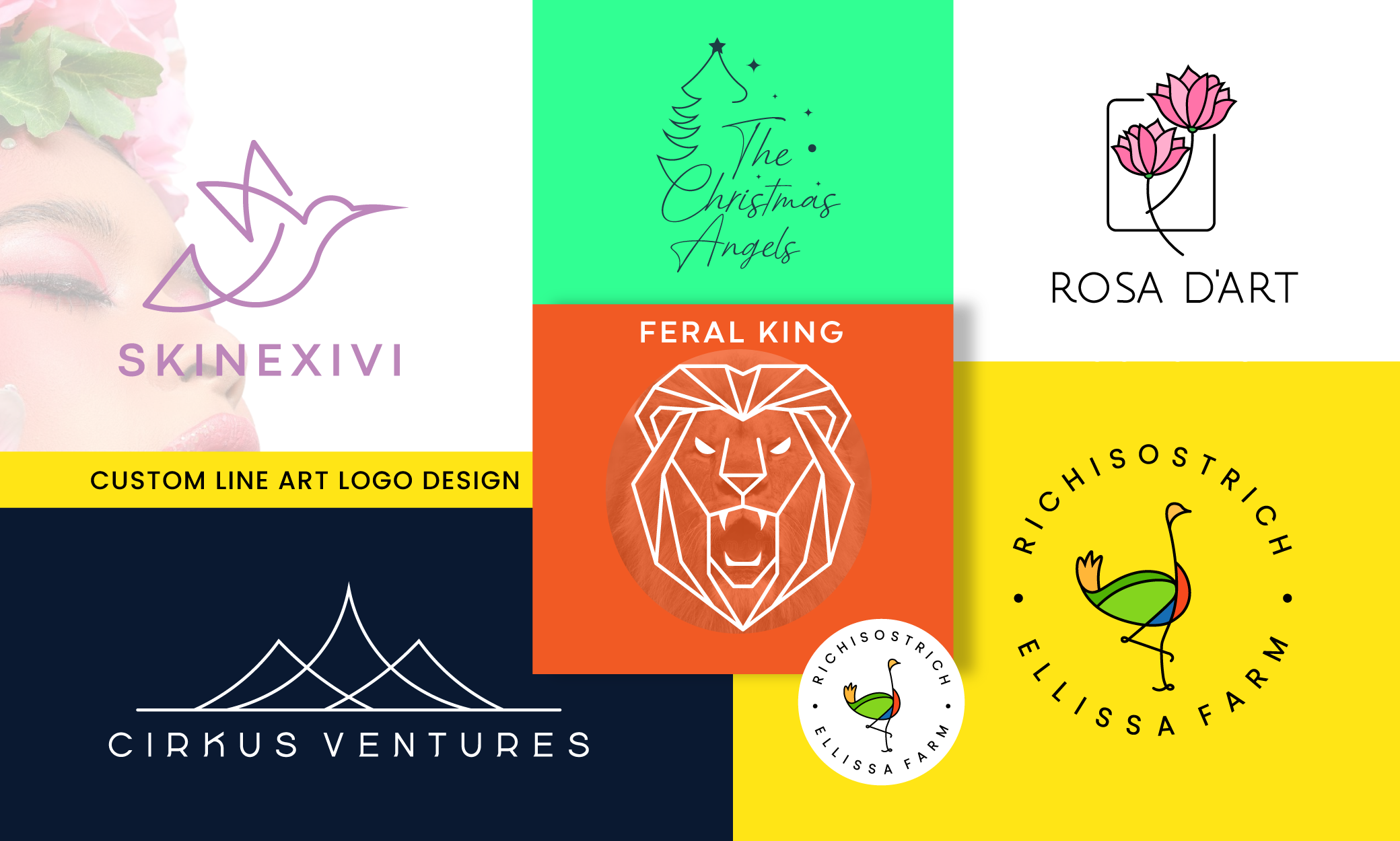 design a premium minimalist line art logo