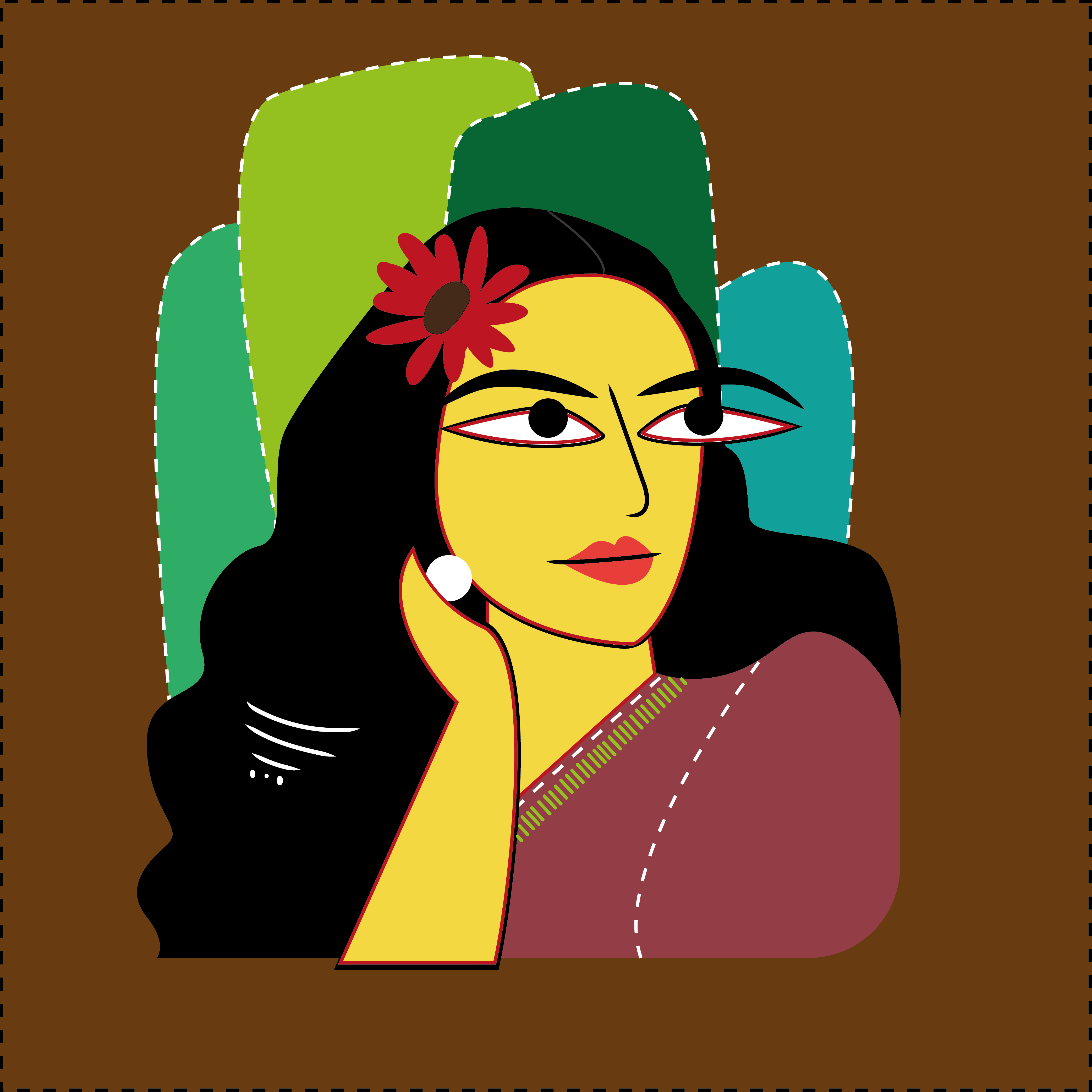 Artistic Vector Portrait Illustration from Photo