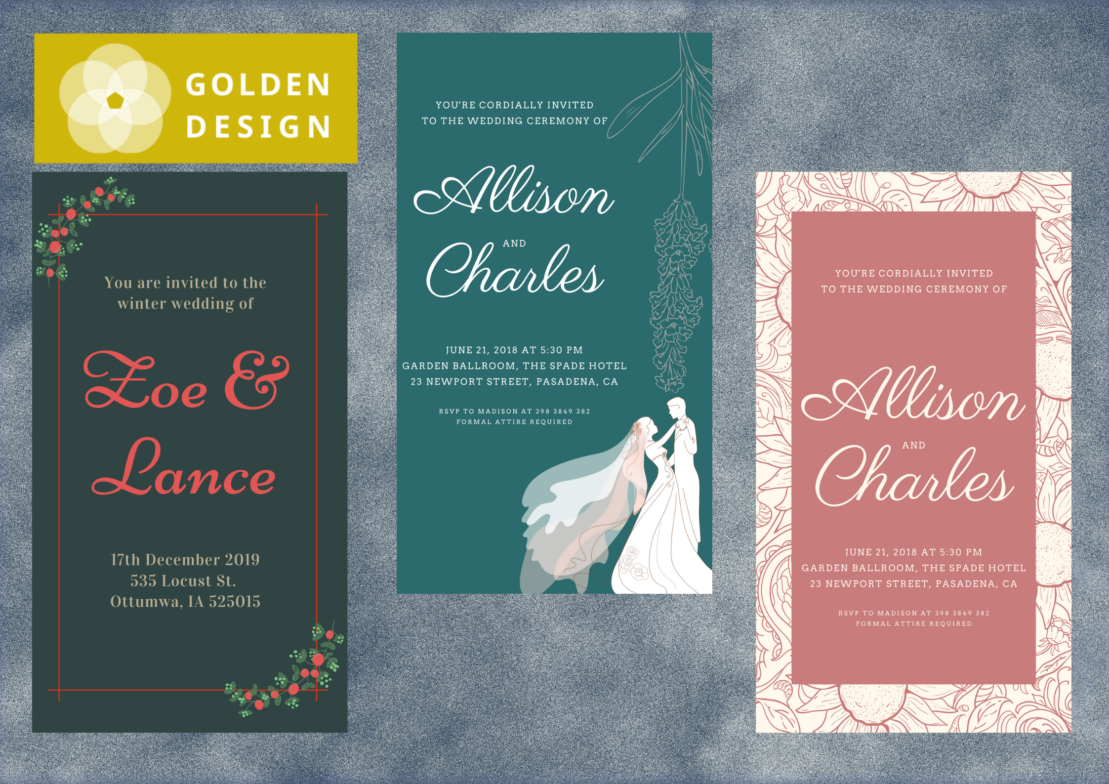 Designing wedding invitations, baby showers, or any other party