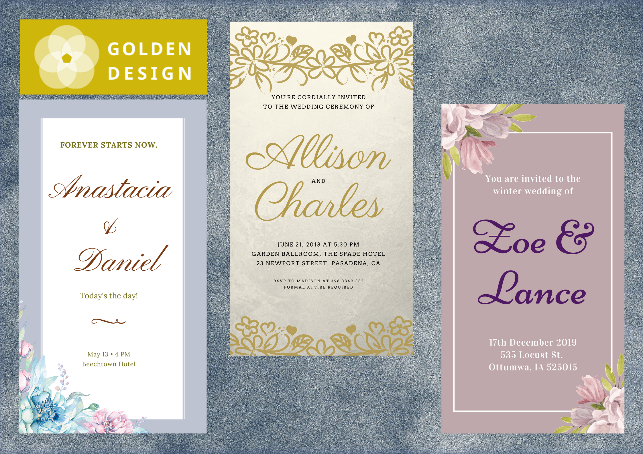 More than 80 designs for wedding invitations, baby showers or anything else