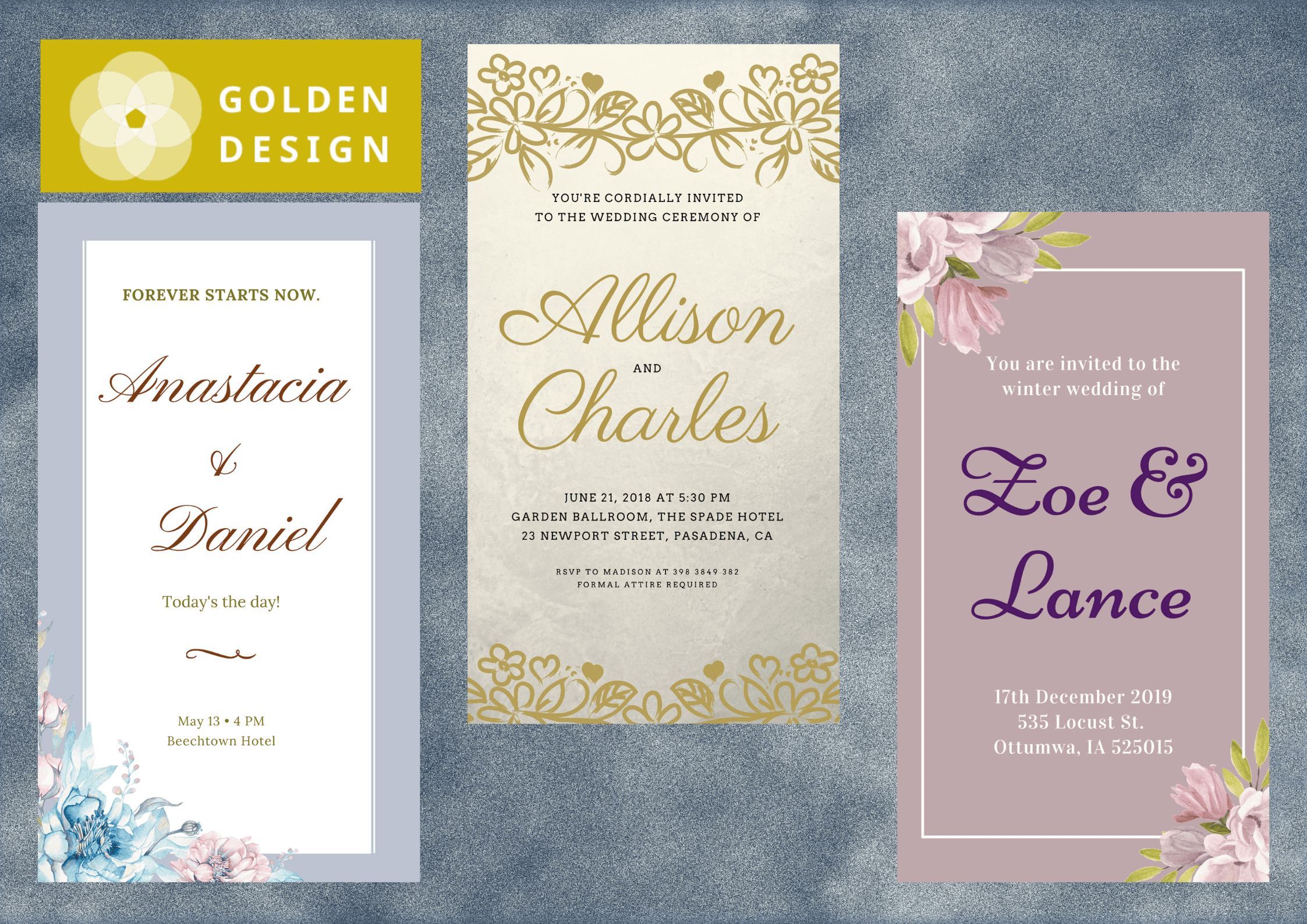 Designing wedding invitations, baby showers, or any other party