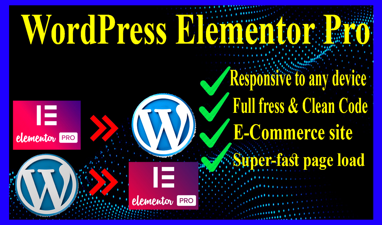 I will do design your wordpress website using elementor pro page builder