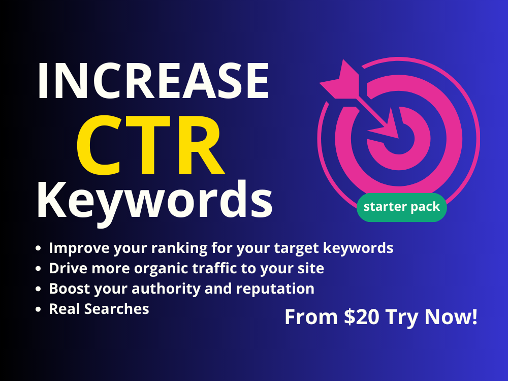 I will increase the ctr of your keywords in google real organic trafic 