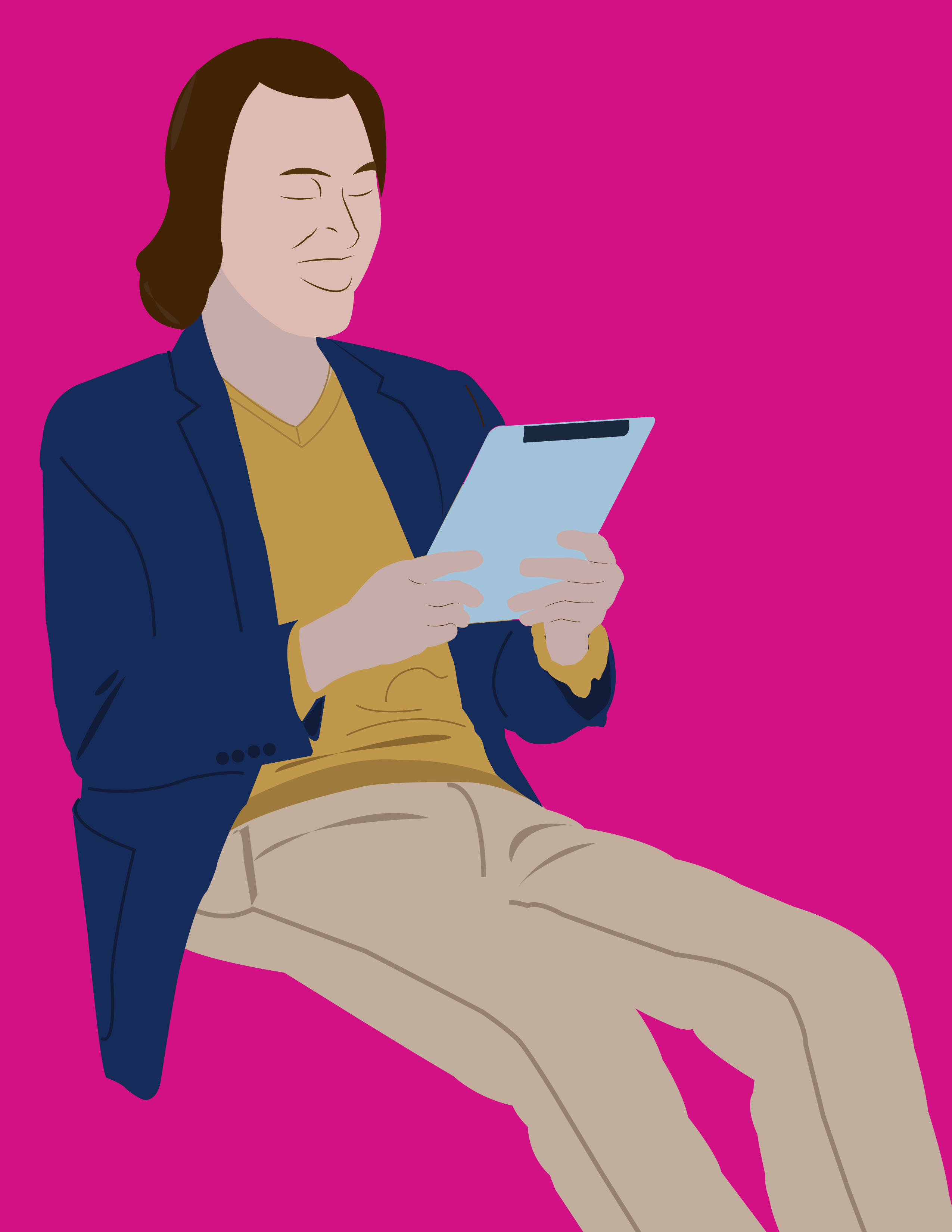 I will design a flat character illustration