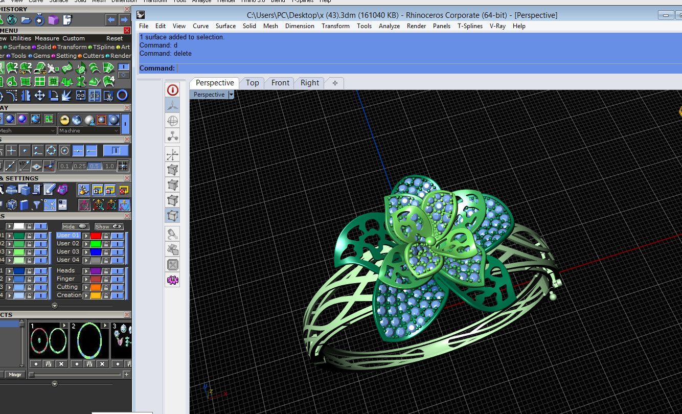I will create 3d jewelry design for 3d printing