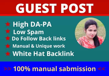 Write and Publish 10 Guest Post High Authority website unique content white hat SEO backlinks