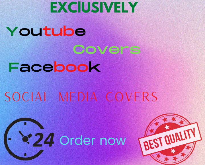 I will design facebook cover, youtube banner or soci...