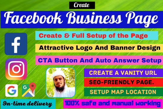 I will create Attractive Facebook Business Page Setup 