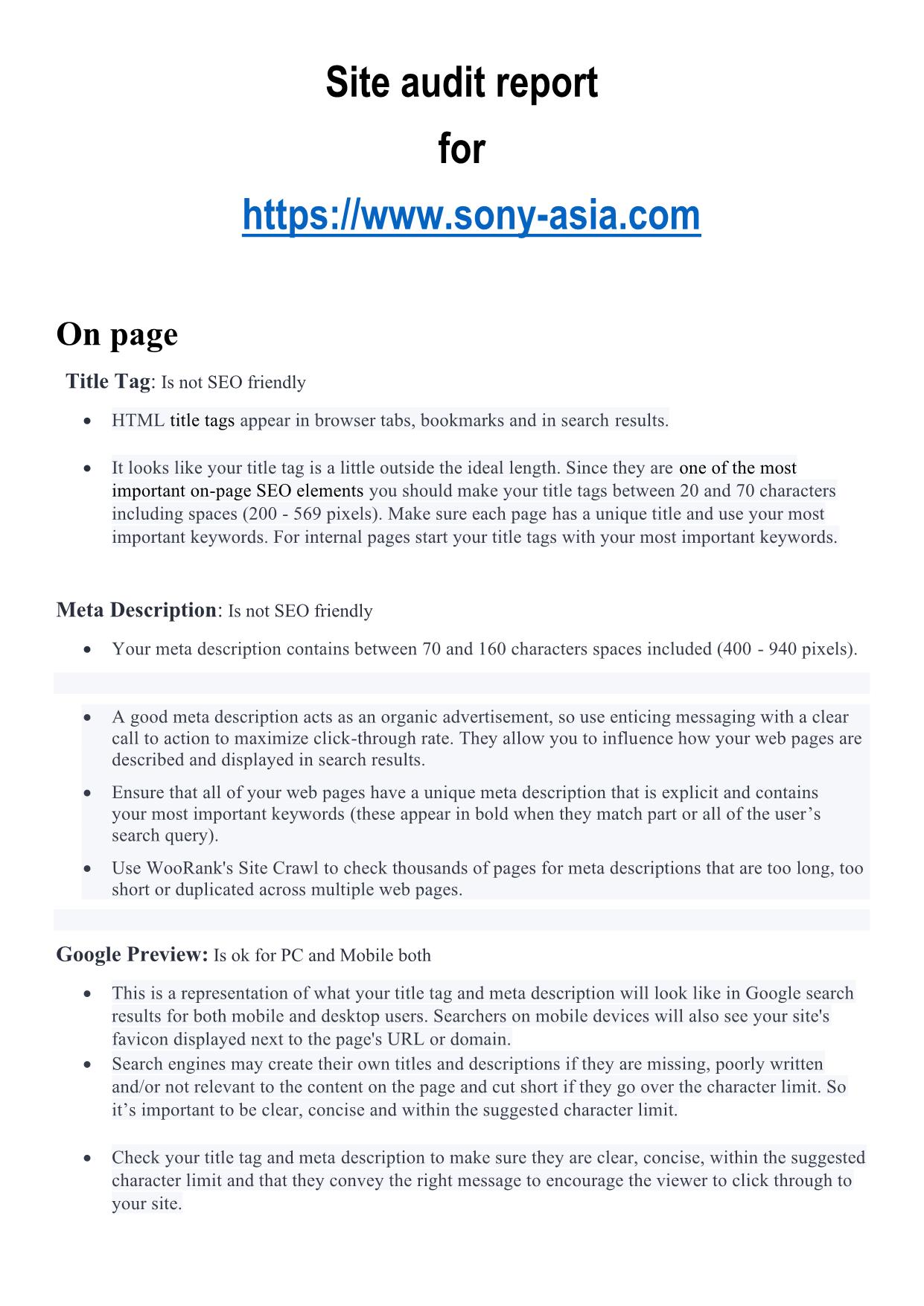 I will make SEO audit report for your Website