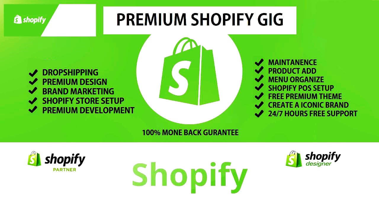 I WILL CREATE AND DESIGN SHOPIFY DROPSHIPPING STORE OR WEBSITE