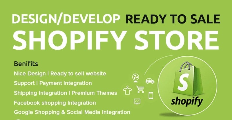 I WILL CREATE AND DESIGN SHOPIFY DROPSHIPPING STORE OR WEBSITE