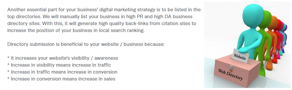 Directory Submissions 100Percent Manually Done