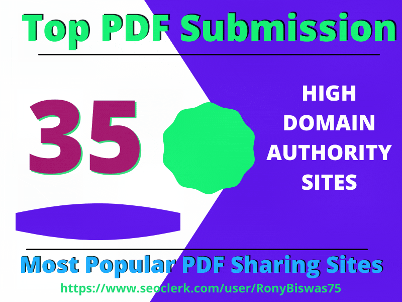I Will do Manual PDF Submission on top 35 Document Sharing Sites