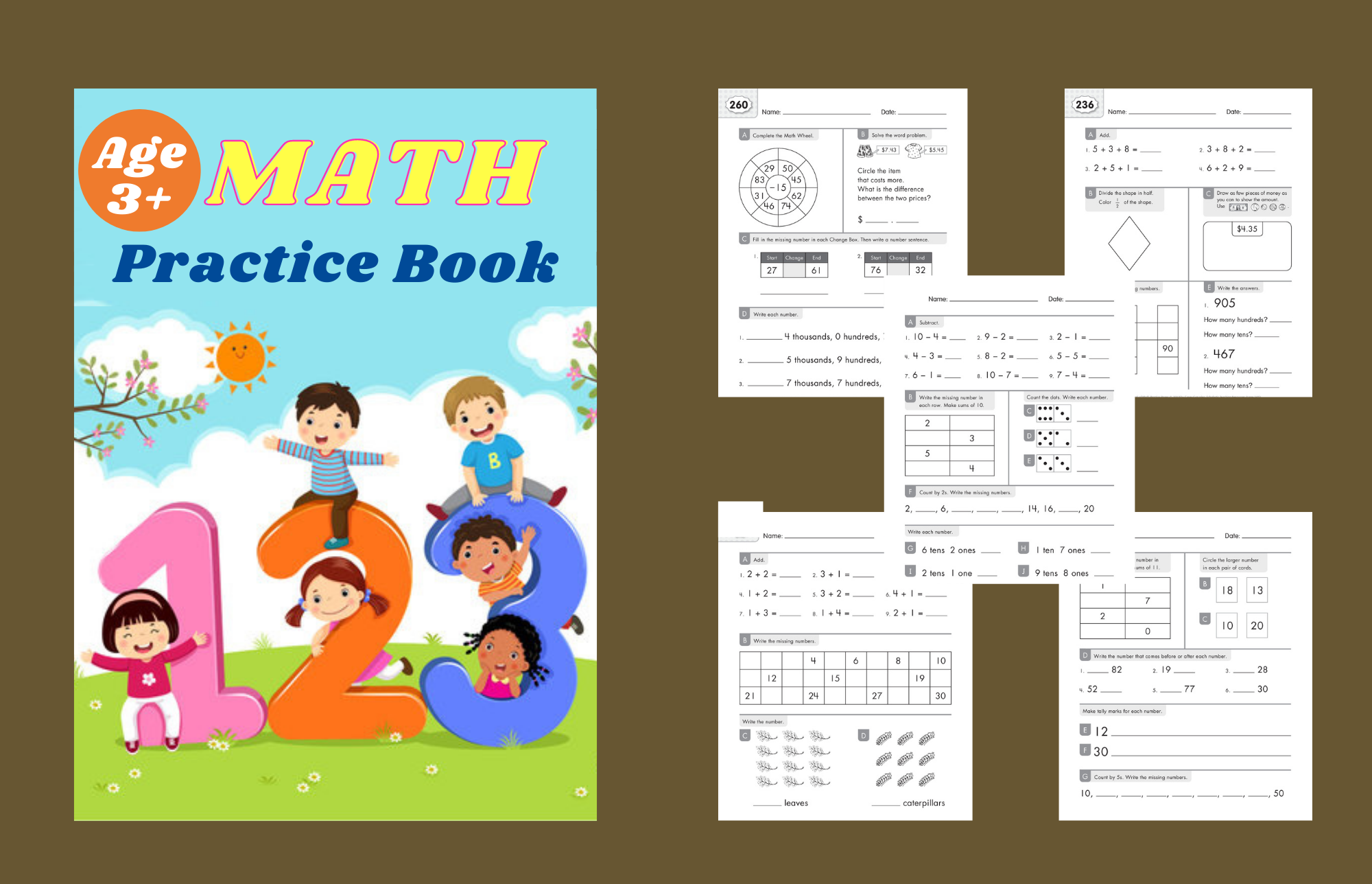 Preschool Math Book For Kids Digital Download 