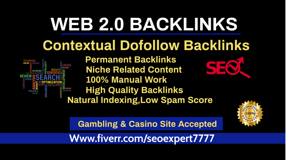 I will build 30 plus web 2 0 backlinks manually