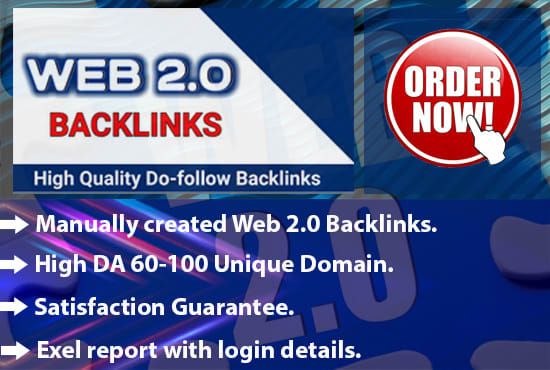 I will build 30 plus web 2 0 backlinks manually