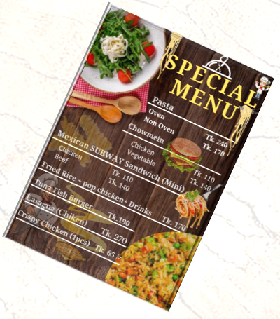 I Will create professional menu card for you