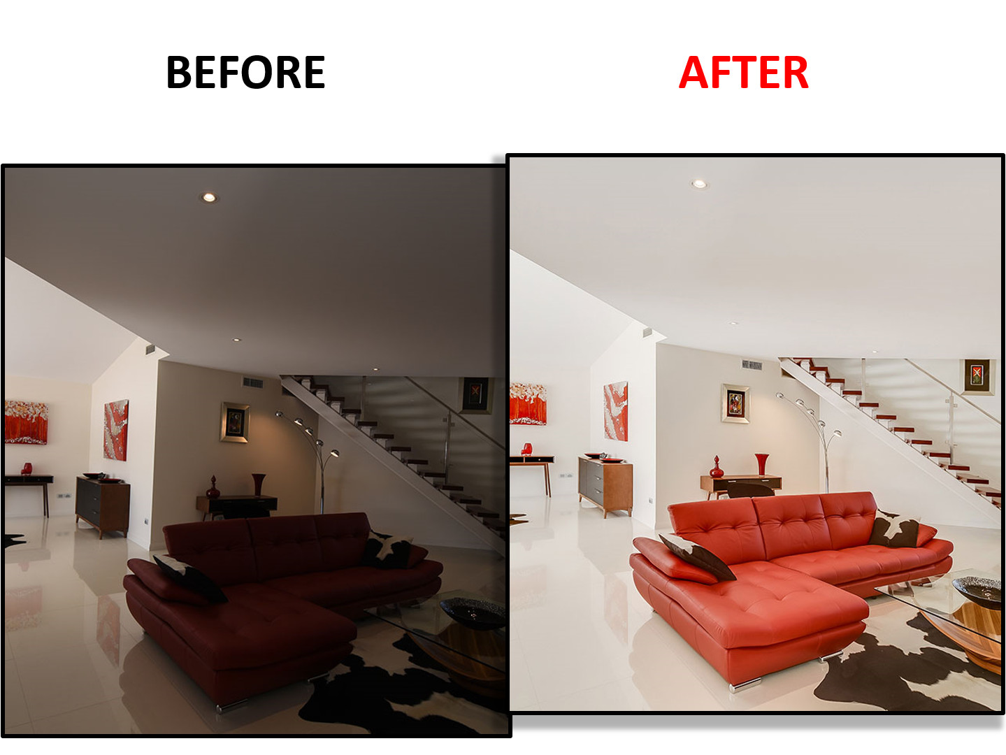 Edit real estate photos professionally
