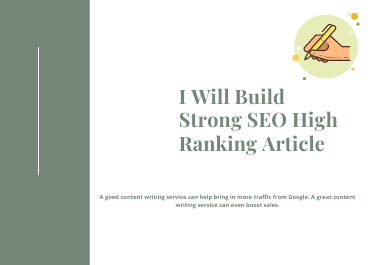 I Will Build Strong SEO High Ranking Article