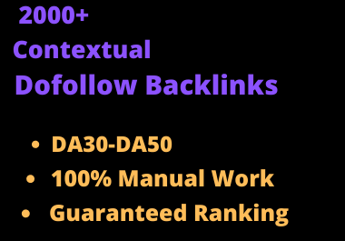I will do 2000 high quality contextual authority seo dofollow backlinks service 