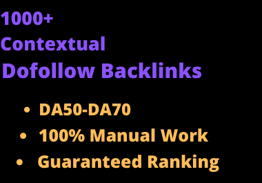 I will do 1000 high quality contextual authority seo dofollow backlinks service 