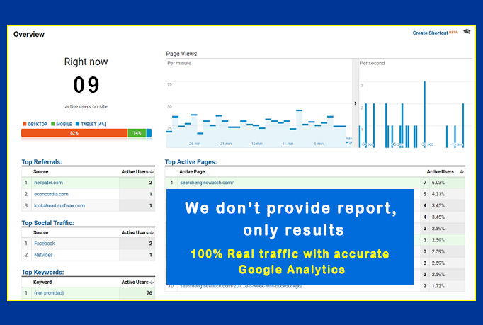 Unlimited Keyword Targeted USA Web Traffic By Google Search Engine
