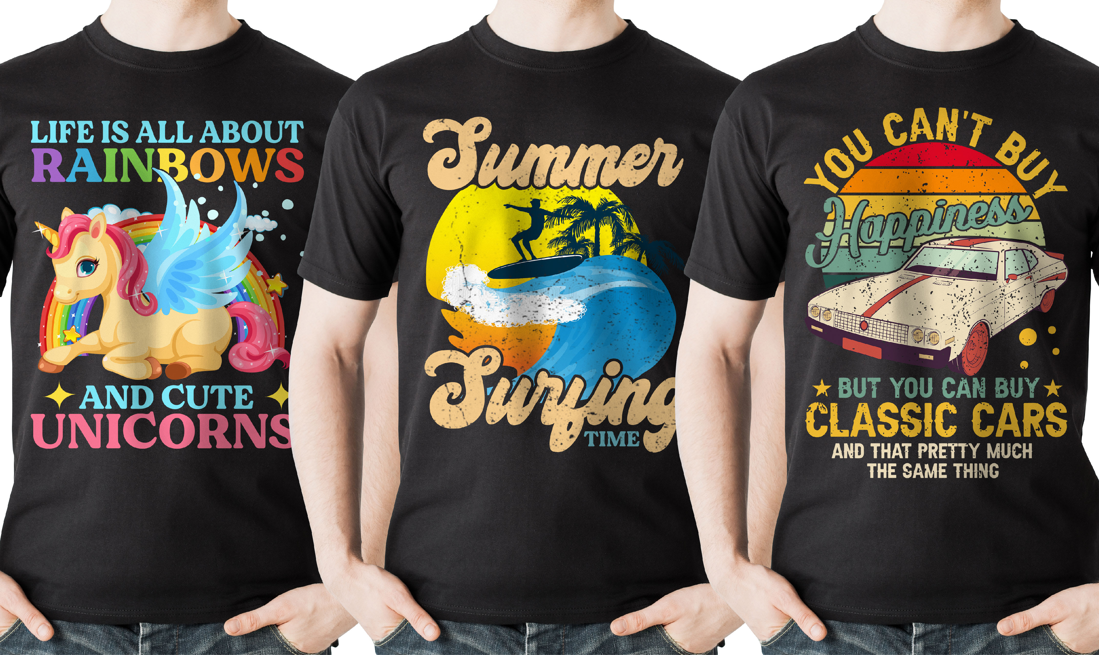 I will design custom typography bulk t shirt and merchandise designs