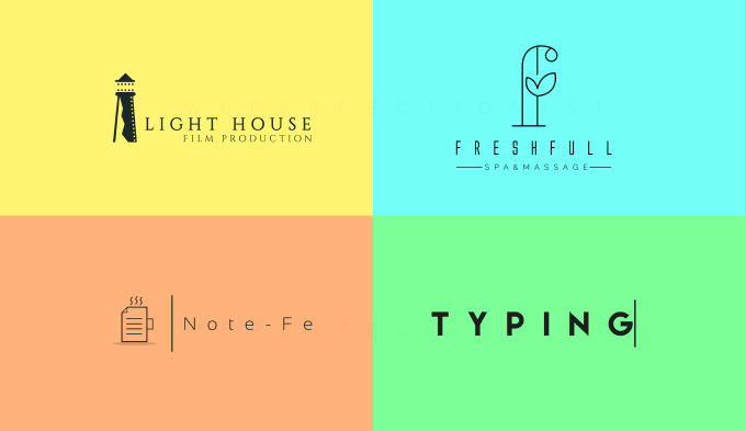 do 3 Flat Minimalist Logo Design for your Business