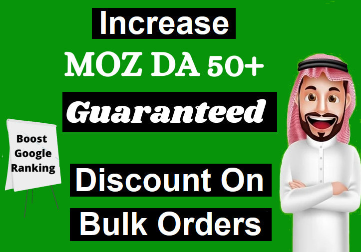 I will increase moz domain authority moz da up to 50 plus