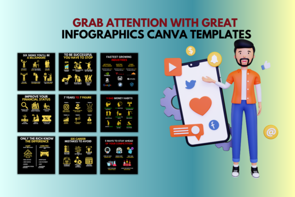 I Will Provide 200 Canva Ready To Post Social Media Templates & Infographics 