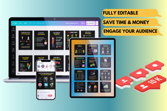 I Will Provide 200 Canva Ready To Post Social Media Templates & Infographics 