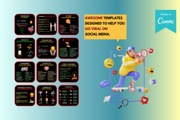 I Will Provide 200 Canva Ready To Post Social Media Templates & Infographics 