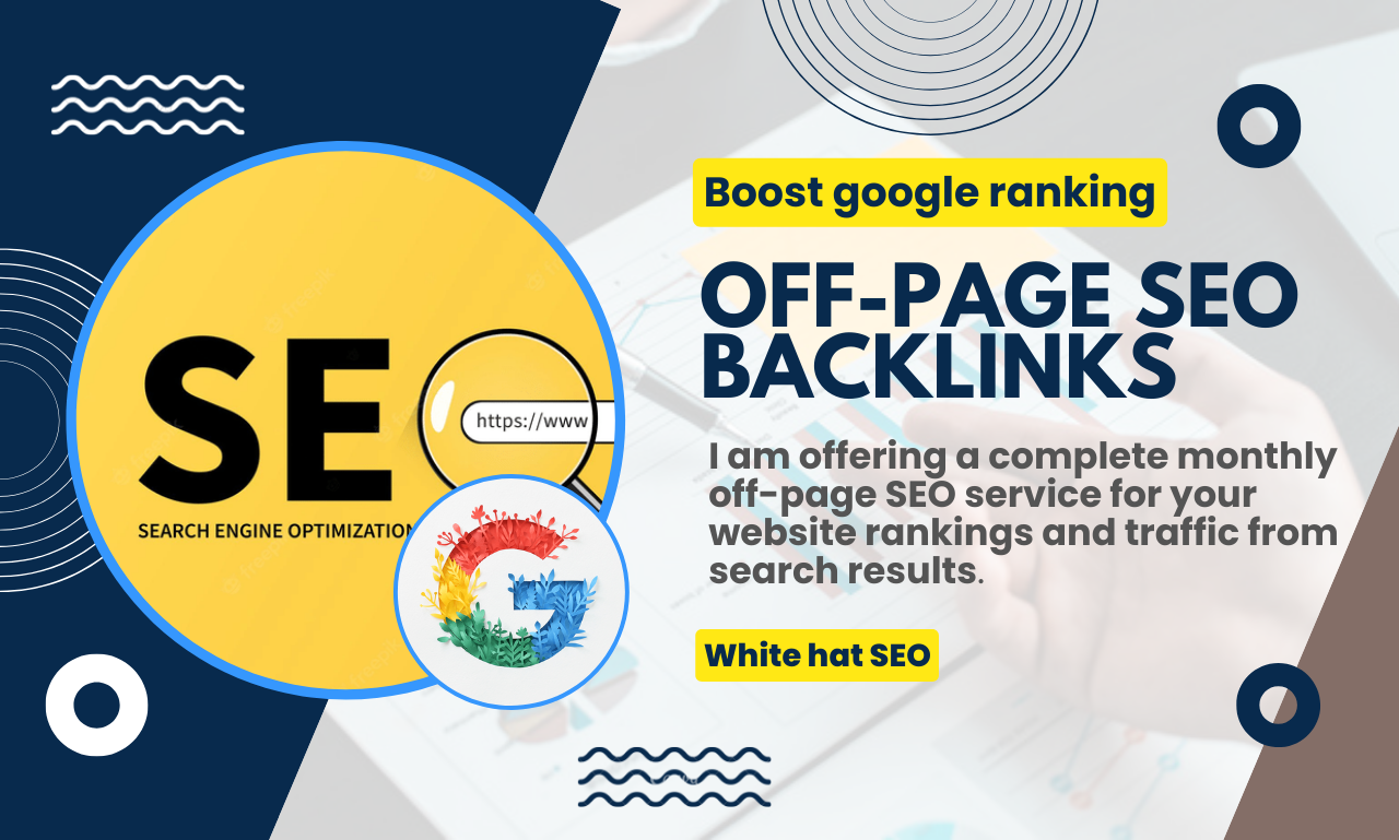 I will build monthly off page SEO do follow backlinks with white hat seo link building